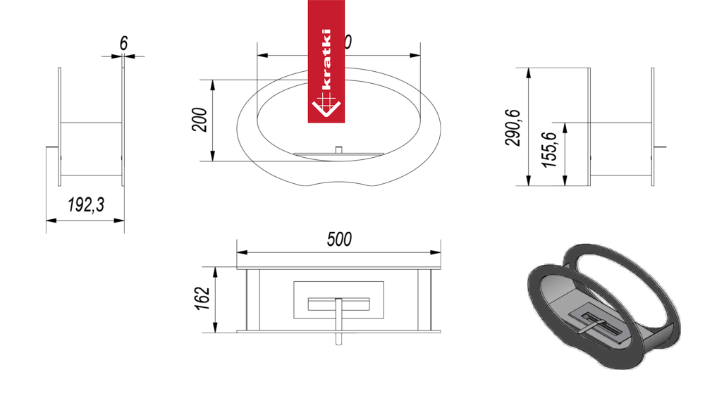 Standkamin ECHO Bioethanol – Weiss – Ansicht 5