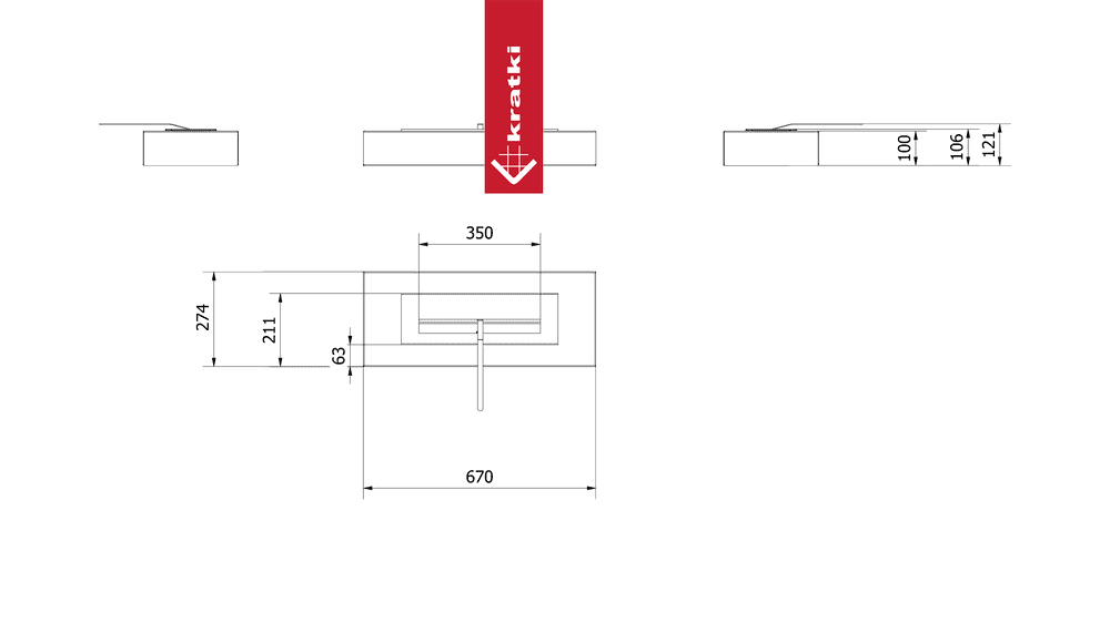 Standkamin INDIA MAX Bioethanol – Schwarz – Ansicht 5