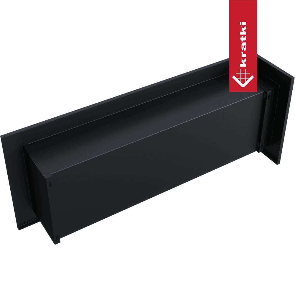 Bioethanol-Eckkamin Delta 1200 links in Schwarz – Ansicht 4