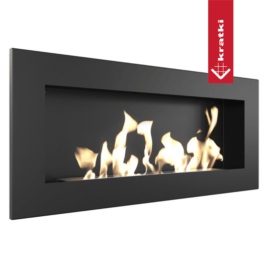Wandkamin DELTA 2 SLIM Bioethanol – Schwarz – Ansicht 2