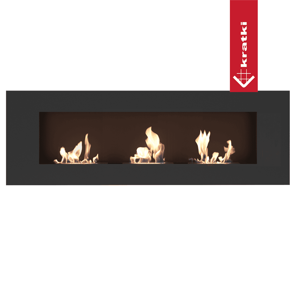 Wandkamin DELTA 3 Bioethanol – Schwarz – Ansicht 3