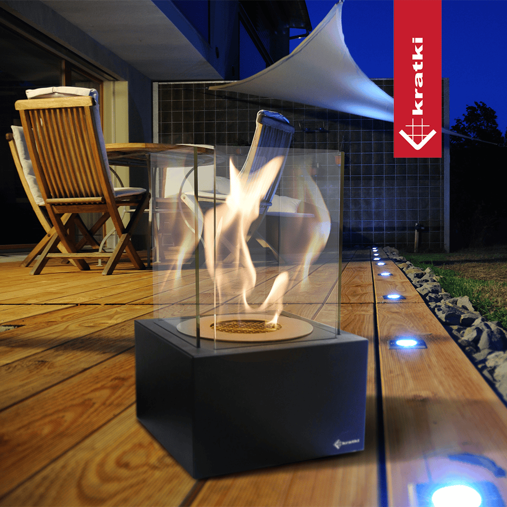 Standkamin TANGO 2 Bioethanol – Schwarz – Ansicht 1