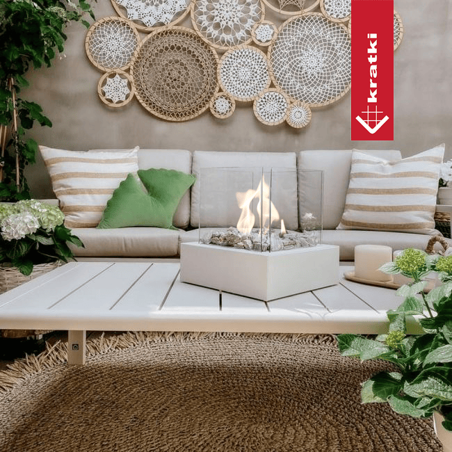 Standkamin TANGO 3 Bioethanol – Weiss – Ansicht 1