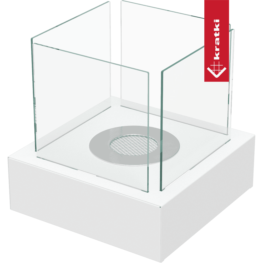 Standkamin TANGO 3 Bioethanol – Weiss – Ansicht 2
