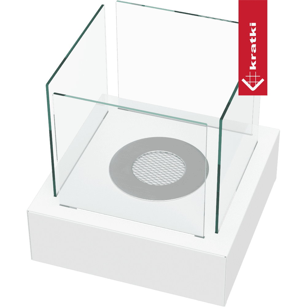 Standkamin TANGO 3 Bioethanol – Weiss – Ansicht 4